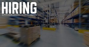 Supervisor Logistics Material Control Jobs