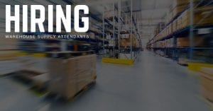 Warehouse Supply Attendant Jobs